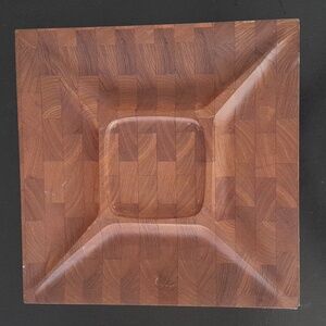 Vintage Digsmed Wood Board Serving Tray Charcuterie Denmark MCM